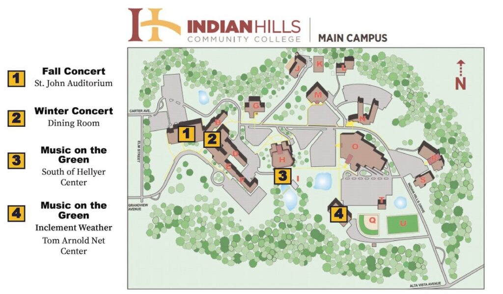 Directions to Indian Hills Ottumwa Symphony Orchestra