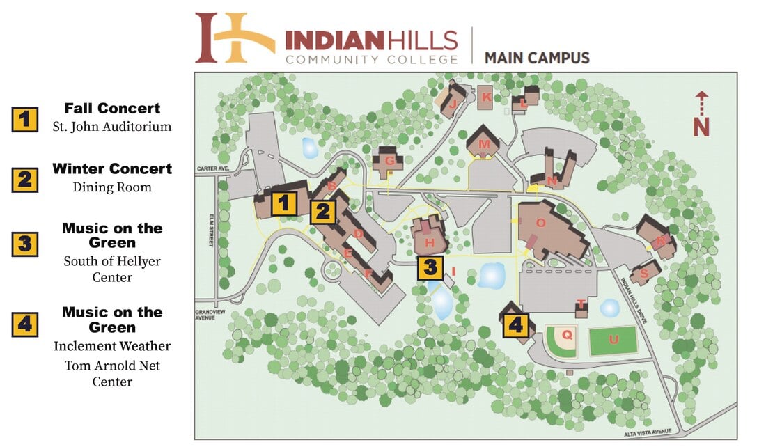 Map of Indian Hills Community College